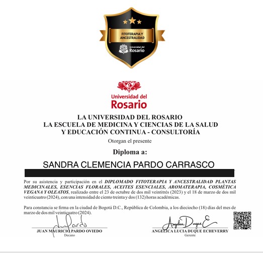 Diploma Universidad del Rosario